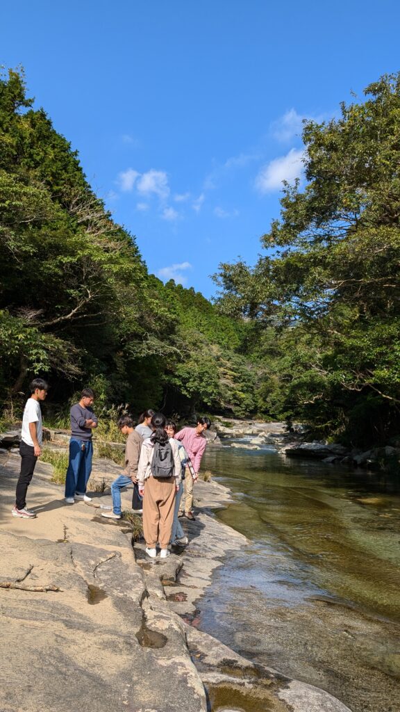 対馬の河川水調査